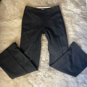 Vintage Gap mid rise wide leg dark grey lined wool slacks